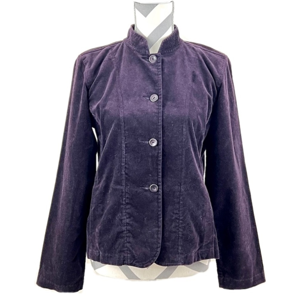Eileen Fisher Purple Stretch Corduroy Jacket - Size S